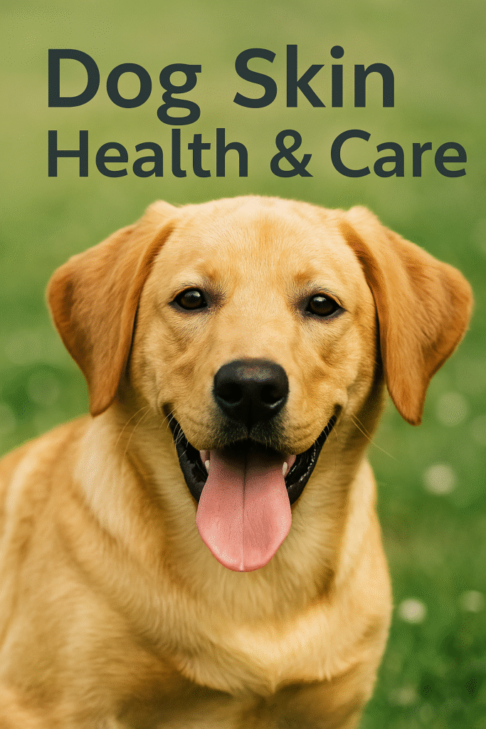 Healthy dog with shiny coat representing skin care and pet health tips