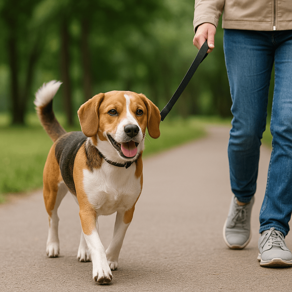 How to Manage Dog Diabetes Naturally
Dog walking outdoors with owner, showing importance of consistent exercise for diabetes management.