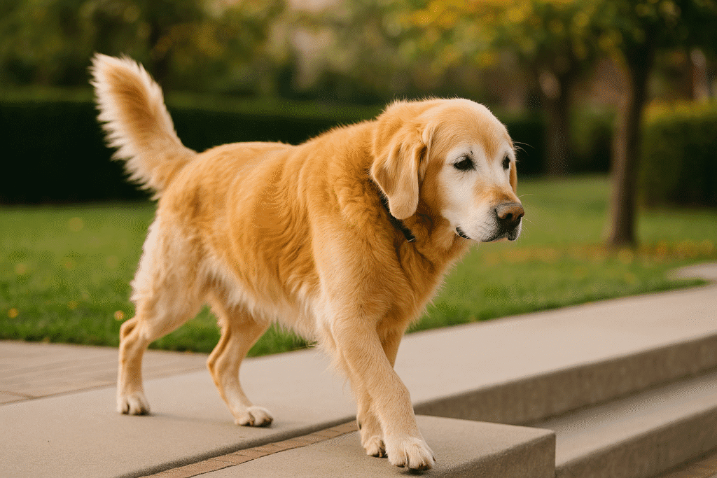 Best Omega-3 Supplements for Dogs
Senior dog walking comfortably, symbolizing joint support from omega-3 supplements.