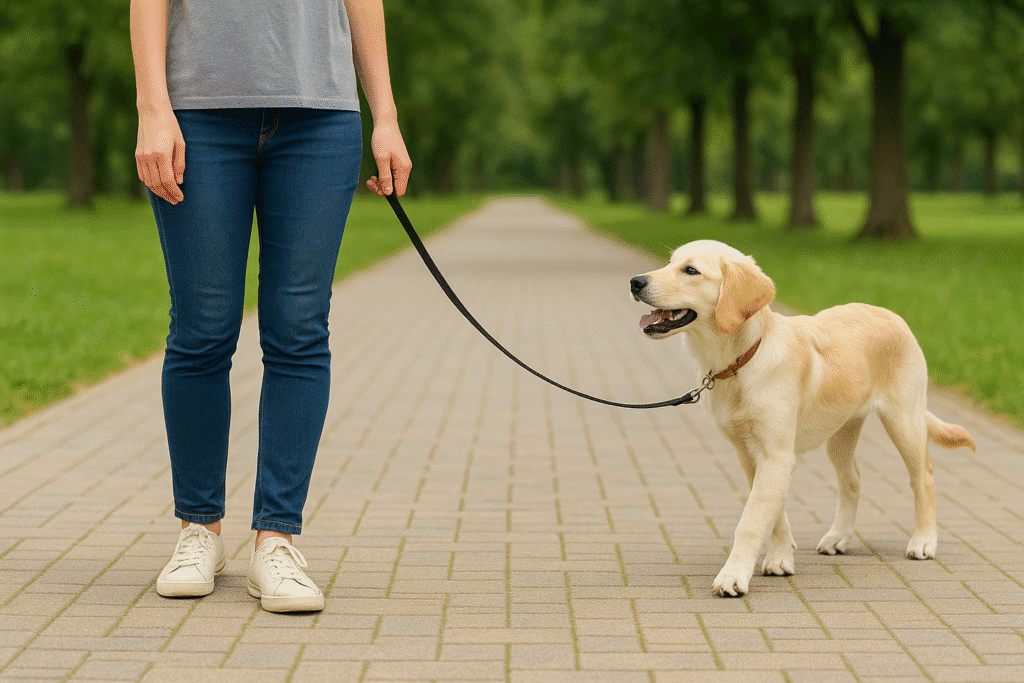 train dog to walk on a leash without pulling