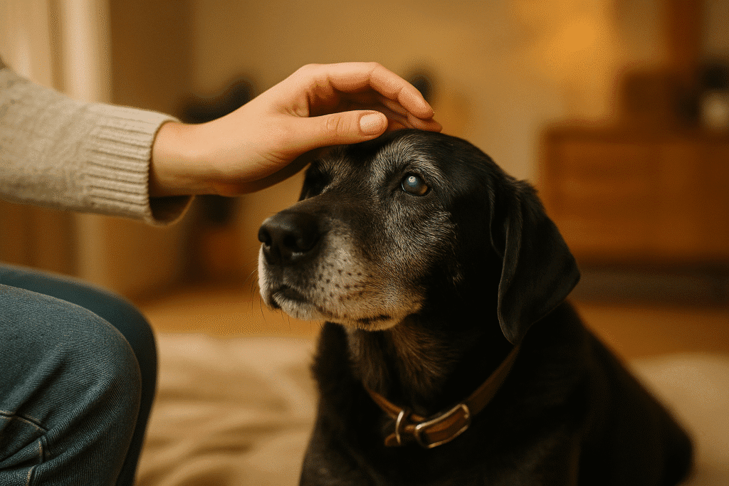 Blind Dog Rescue Story
Rescuer gently reaching out to blind dog, showing the first moment of compassion and trust.